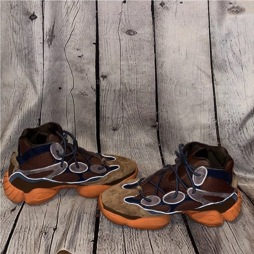 Adidas Yeezy 500 High Tactical Orange Authentic GW2873 Size 12 High Top Sneaker - Picture 3 of 9